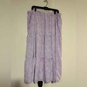 Lavender Floral Maxi Skirt